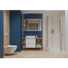 MDF Bathroom Mirror Cabinets CERSANIT Moduo Surface Mount Mirror Cabinet 80 cm H x 59.4 cm W x 14.1 cm D