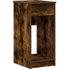 vidaXL Computer Tower Stand with Drawer Smoked Oak 35 x 45 x 77 cm Storage Cabinet