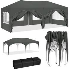 Faltpavillon 3x6 m mit 6 Seitenwänden Grau