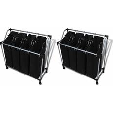 Rebrilliant Laundry Sorter Black 36.02cm H x 15.75cm W x 37.8cm D