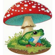 Green Diamond Paintings Brambly Cottage 5D DIY Cute Mushroom and Frog Diamond Painting Kit 18cm H x 18cm W x 1cm D