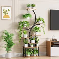 Pots, Plants & Cultivation Williston Forge 8 Tiered Indoor Plant Shelf 157cm H x 71.8cm L x 10.2cm D