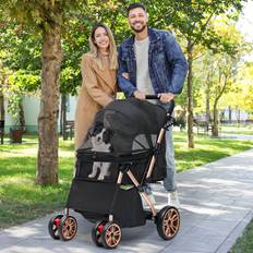 Foldable Pet Stroller 266.7cm H x 147.32cm W x 193.04cm D