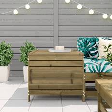 Outdoor Side Tables Brambly Cottage Rectangular 63.5 cm L - Brown Outdoor Side Table