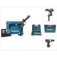 Makita Set Makita DHP 458 RF1J Akku Schlagbohrschrauber 18V 91Nm 1x 3,0Ah Akku Ladegerät