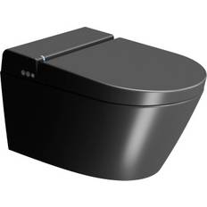 WClean Douchetoilet Uden Skyllekant Mat Sort