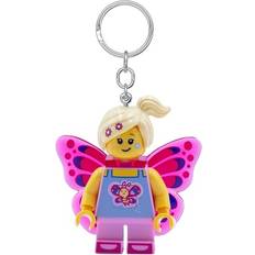 LEGO Butterfly Girl Keyring Light Pink