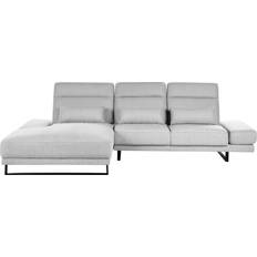 Corner Sofas on sale Beliani Right Hand Corner Polyester Upholstery Steel Legs Adjustable Armrests Sofa