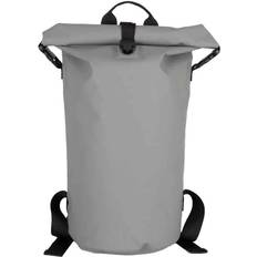 KiMood Plain Waterproof Backpack - Light Grey