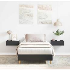 Beds & Mattresses vidaXL Bed Frame No Mattress 140x190 cm Black