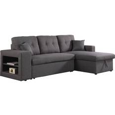 Canapés Habitat et Jardin Umkehrbares Ecksofa mit Schlaffunktion Axel Grau Sofa