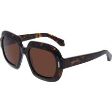 Sunglasses Ferragamo Rivert Oversized Square Sunglasses - Dark Tortoise