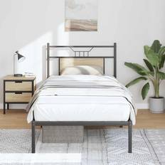 90 cm - Eg Sengerammer vidaXL 90x190 cm Uden Madras Konstrueret Træ Sonoma-Eg Sengeramme