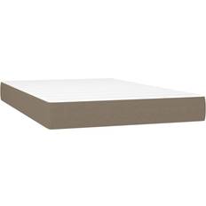 VidaXL Inbyggda förvaringar Kontinentalsängar vidaXL mit Matratze & LED Taupe 120x200 cm Stoff Boxspringbett