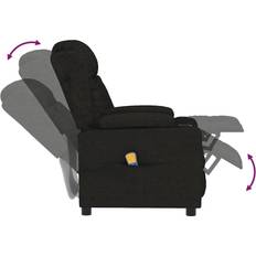 Massagefåtöljer på rea vidaXL Massagesessel Schwarz Stoff