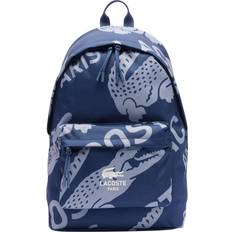 Lacoste Rygsække Lacoste All Over Print Backpack - Marineblå/Grå