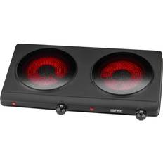 Kogeplader First Austria TZS First Austria Infrarot Kochplatte 2500W Doppel-Temperaturregelung