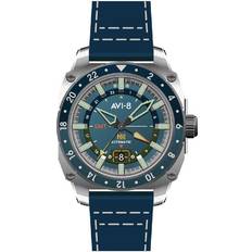 AVI-8 Hawker Hunter Atlas GMT Retro Blue Dial Automatic AV-4122-05 Men's Watch