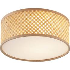 QAZQA Orientalisk Bambutaklampa Natur 30 cm - Tremmo Takplafond