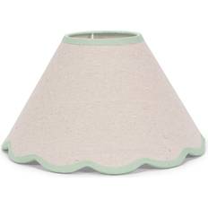 Green Lamp Parts Heritage Hues Linen Tapered Lamp Clip On Cream 22cm H x 41cm W x 41cm D Green Shade