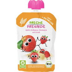 Freche Freunde Quetschie Apfel, Erdbeere, Himbeere mit Grieß 100g 1pak