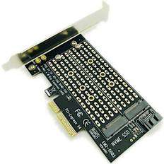 Tlily 2X Pcie To M2/M.2 Adapter M.2 Ngff To Desktop Pcie X4 X8 X16 Nvme Sata Dual Ssd Pci Adapter Card