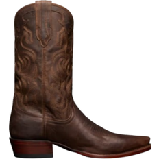 Goat shoes Tecovas Men's The Garrett Cowboy Boots, Snip Toe, 12" Shaft, Cafe, Goat, 1.5" Heel