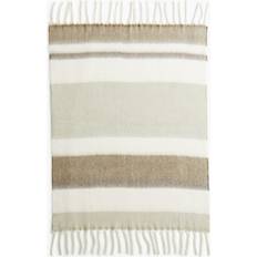 H&M Patterned Wool-Blend Blanket 130 x 170 Blankets Brown (170x130cm)