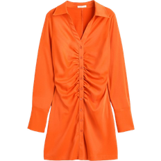 H&M Draped Crêpe Dress - Orange