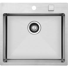 Stålvask med armatur Lavabo Stålvask Kubus 540 Soft Køkken Rustfrit Stål