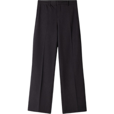 Bershka wide leg tailored trousers in charcoal-Grey