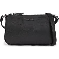 Karl Lagerfeld Bags Karl Lagerfeld Ikon Shoulder Bag Leather - Black
