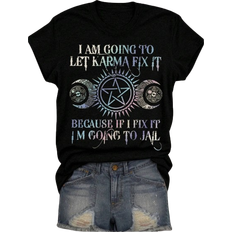 Shein Plus Moon Star Print TShirt Casual Crew Neck Short Sleeve TShirt Womens Plus Clothing