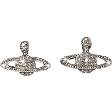 Shein 1pair Geometric Shape & Rhinestone Decor Skull & Planet Stud Earrings