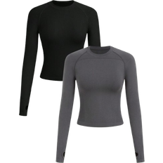 Shein Womens Solid Color Minimalist Everyday Workout Top TankSeamlessThumb Hole