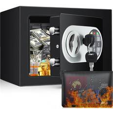 Security Williston Forge Small Money Safe Box With Fireproof Money Bag 17 cm H x 23 cm W x 17 cm D