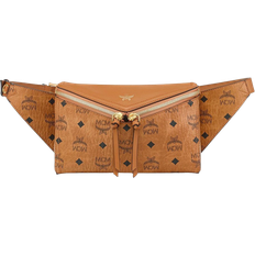 MCM Diamond 3D Belt Bag - Cognac