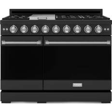 Ranges Thor Kitchen Gordon Ramsay Series 6.8 Cu Ft Freestanding Gas Range Black, Stainless Steel