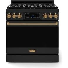 Ranges Thor Kitchen Gordon Ramsay Series 6 Cu Ft Freestanding Gas Range Black