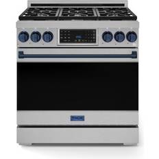 Ranges Thor Kitchen Gordon Ramsay Series 6 Cu Ft Freestanding Gas Range Stainless Steel