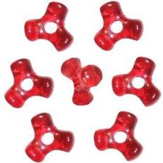 Darice Christmas Red Tri-Shaped Beads 1000 Beads