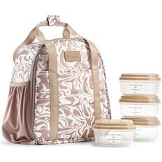 Fit & Fresh Marina Lunch Kit Mushroom Liquid Marble Food Container