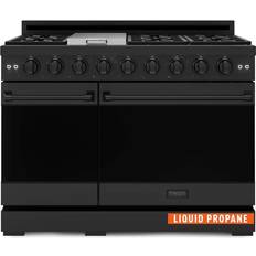 Ranges Thor Kitchen Gordon Ramsay Series 48 6-Burners Double Oven Gas Range Black
