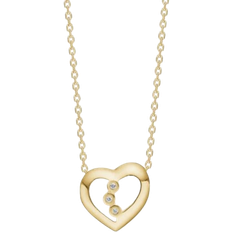 Mads Z Heart Pendant - Gold/Transparent