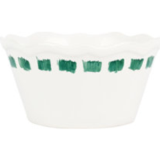 Breakfast Bowls Vietri Lisbon Green Stitch Cereal 16oz Breakfast Bowl