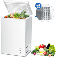 Freezers COWSAR 2.7-Cu Feet Garage Ready Manual Defrost Chest Freezer D6880-WHITE White