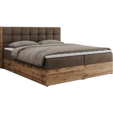 Boxspringbett 160x200 mit Bettkasten Eiche