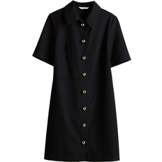 H&M Ladies Black Twill shirt dress