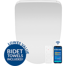 Bio Bidet Plastic White Elongated Smart Soft Close Heated Toilet Seat BB1200E