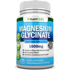 NutriONN Magnesium Bisglycinate 1600 mg 180 Capsules